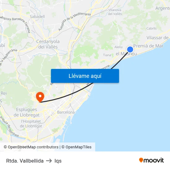 Rtda. Vallbellida to Iqs map