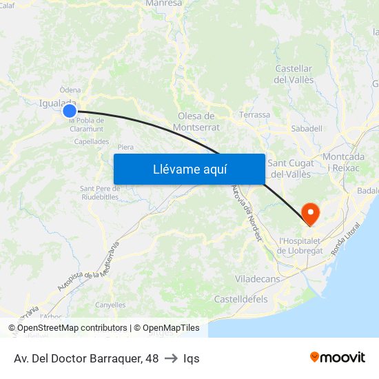 Av. Del Doctor Barraquer, 48 to Iqs map