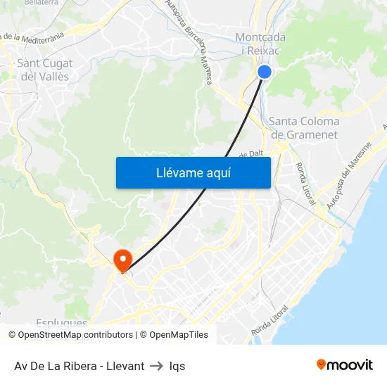 Av De La Ribera - Llevant to Iqs map