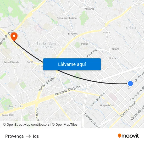 Provença to Iqs map