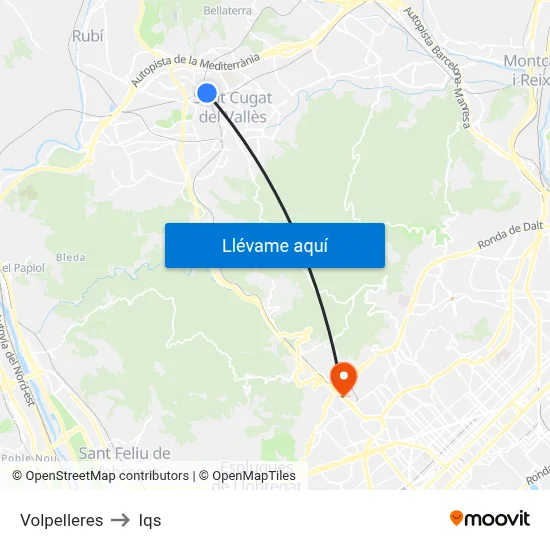 Volpelleres to Iqs map