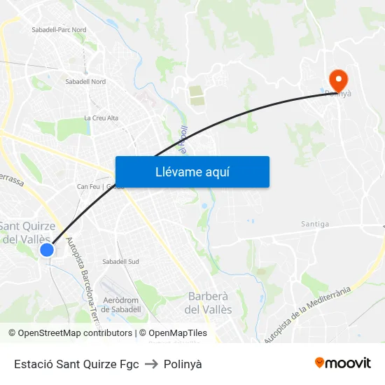 Estació Sant Quirze Fgc to Polinyà map