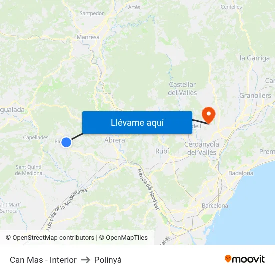 Can Mas - Interior to Polinyà map