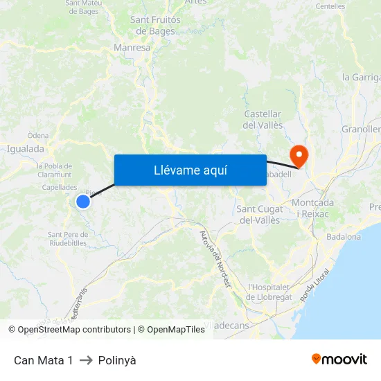 Can Mata 1 to Polinyà map