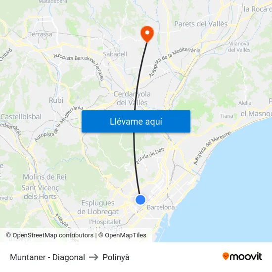 Muntaner - Diagonal to Polinyà map