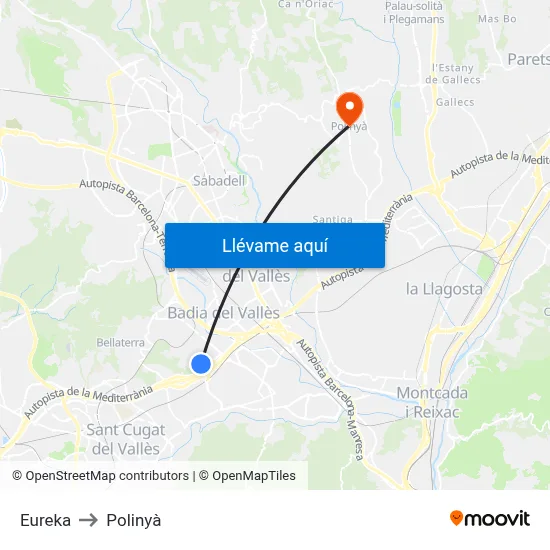 Eureka to Polinyà map