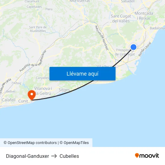 Diagonal-Ganduxer to Cubelles map