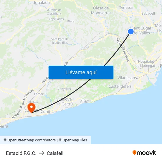 Estació F.G.C. to Calafell map