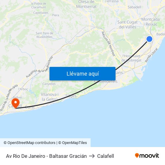 Av Rio De Janeiro - Baltasar Gracián to Calafell map