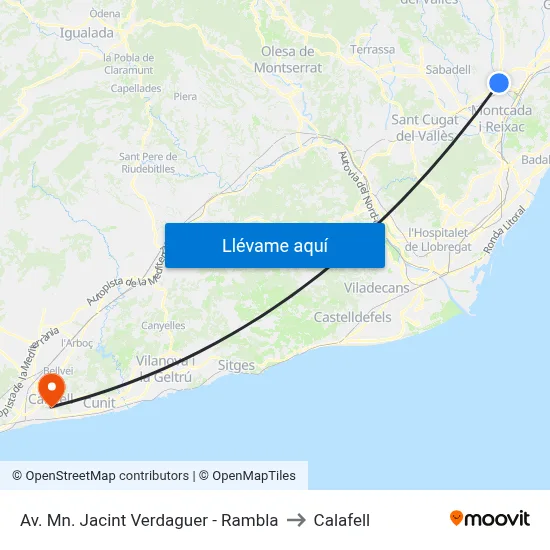 Av. Mn. Jacint Verdaguer - Rambla to Calafell map