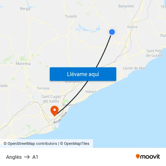 Anglès to A1 map