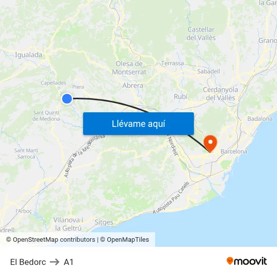 El Bedorc to A1 map