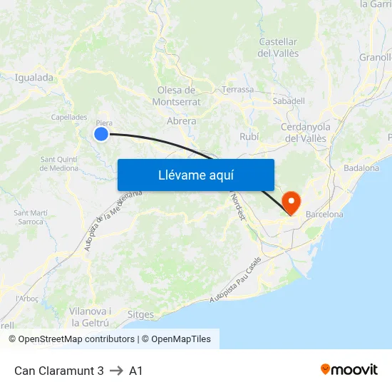 Can Claramunt 3 to A1 map