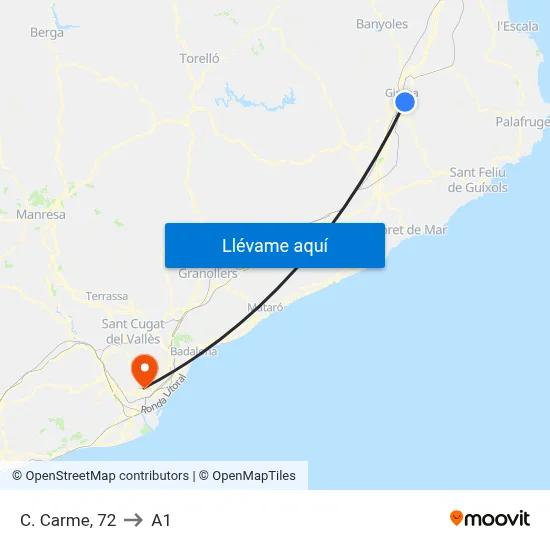 C. Carme, 72 to A1 map
