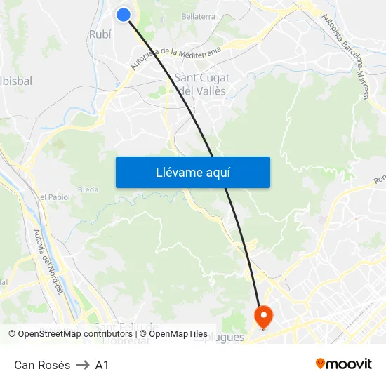 Can Rosés to A1 map