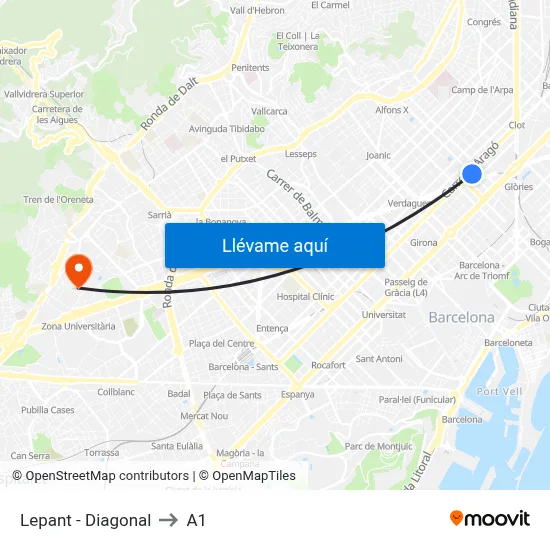 Lepant - Diagonal to A1 map