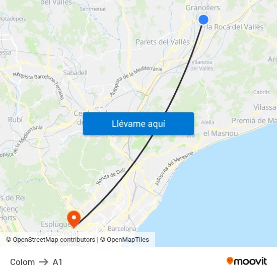 Colom to A1 map