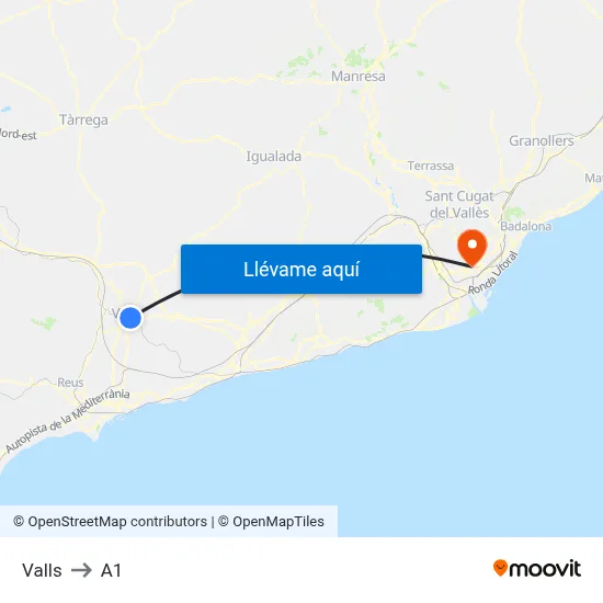 Valls to A1 map