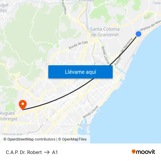 C.A.P. Dr. Robert to A1 map