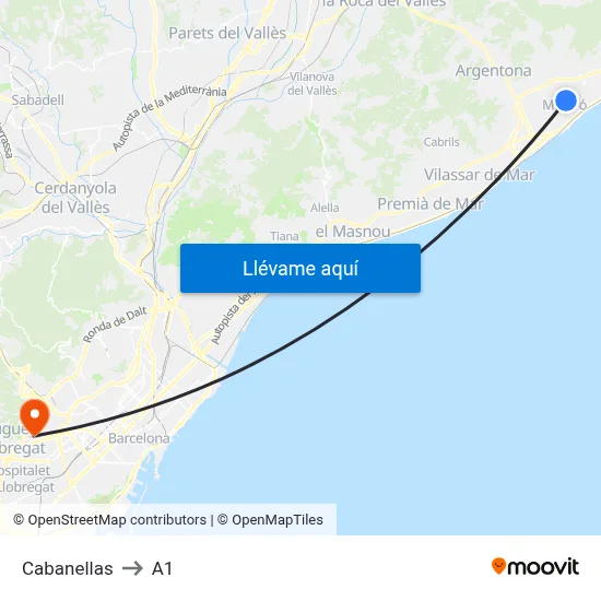 Cabanellas to A1 map