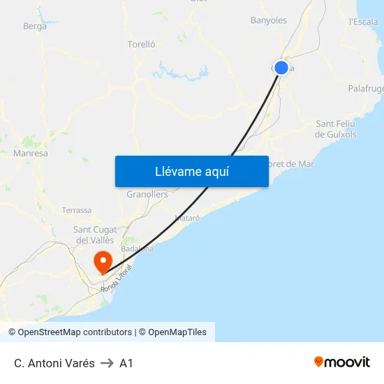 C. Antoni Varés to A1 map