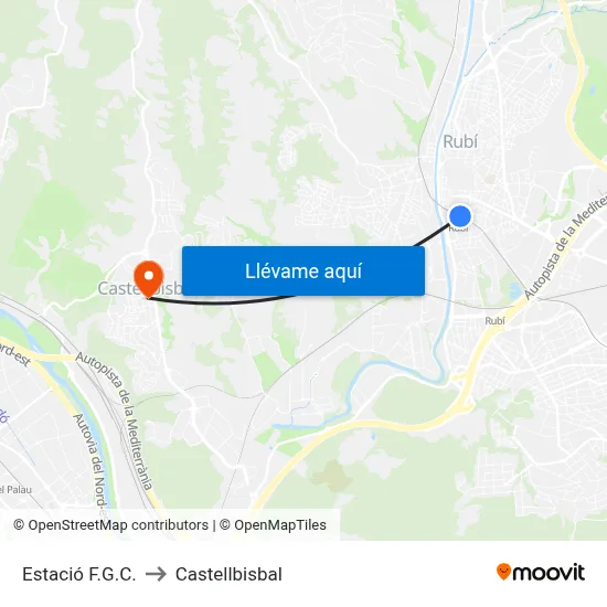 Estació F.G.C. to Castellbisbal map
