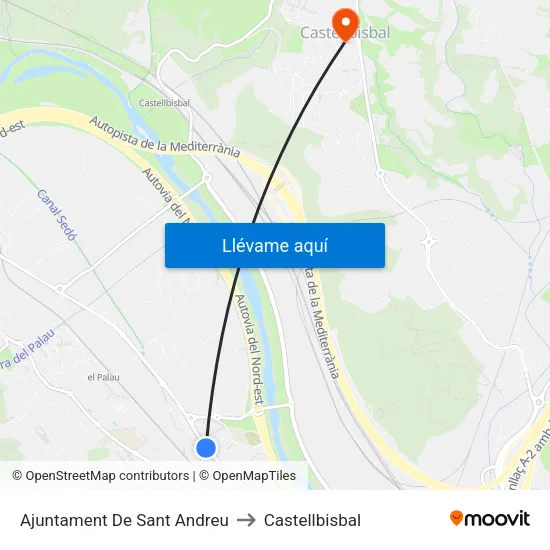 Ajuntament De Sant Andreu to Castellbisbal map