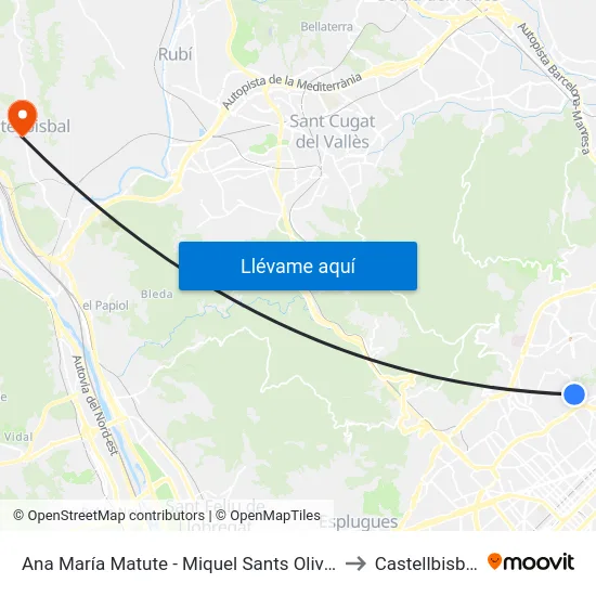 Ana María Matute - Miquel Sants Oliver to Castellbisbal map