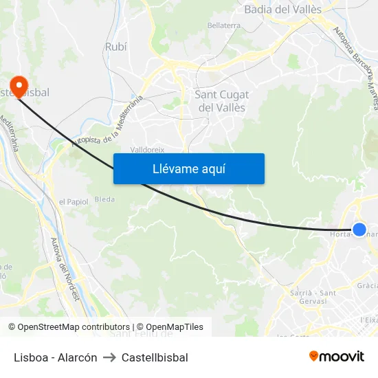 Lisboa - Alarcón to Castellbisbal map