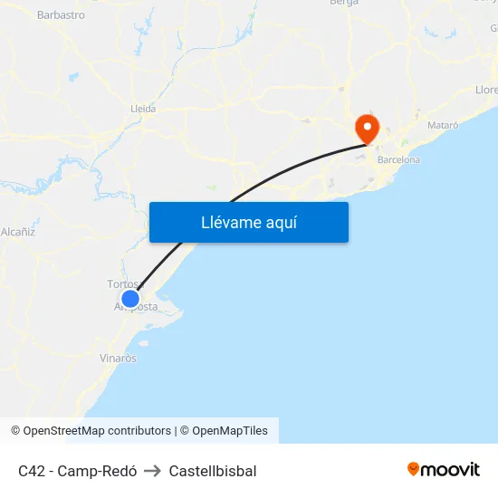 C42 - Camp-Redó to Castellbisbal map