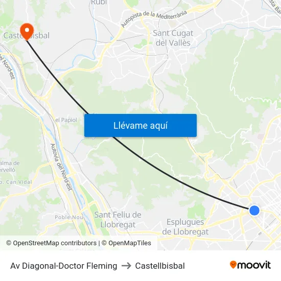 Av Diagonal-Doctor Fleming to Castellbisbal map