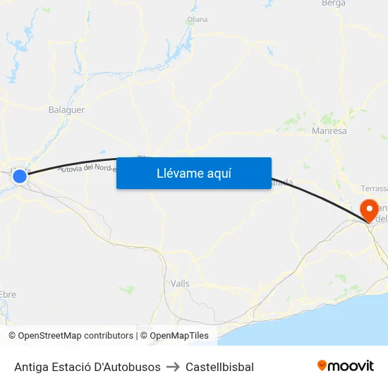 Antiga Estació D'Autobusos to Castellbisbal map