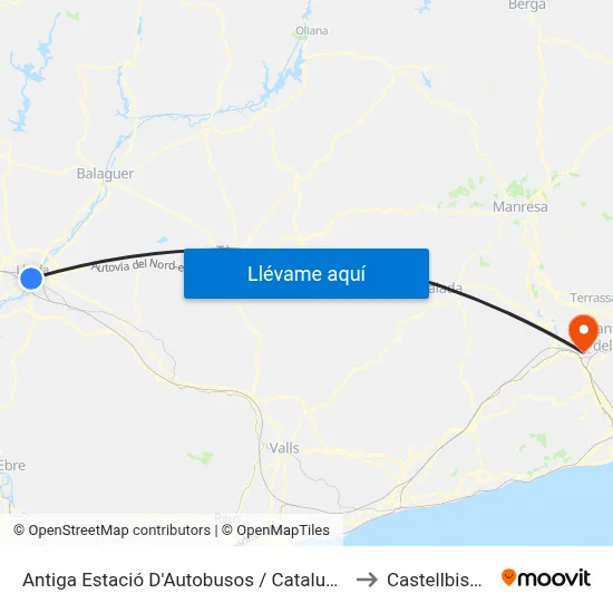 Antiga Estació D'Autobusos / Catalunya to Castellbisbal map