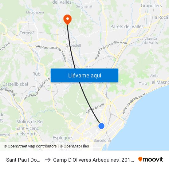 Sant Pau | Dos De Maig to Camp D'Oliveres Arbequines_2019 (Antic Aeròdrom) map
