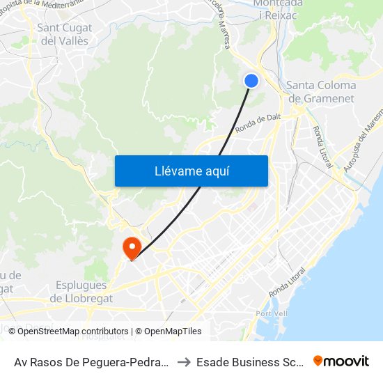Av Rasos De Peguera-Pedraforca to Esade Business School map