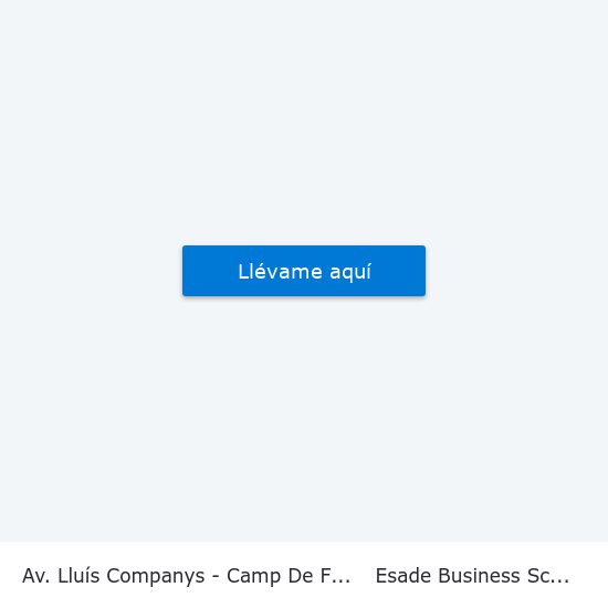 Av. Lluís Companys - Camp De Fútbol to Esade Business School map
