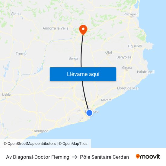 Av Diagonal-Doctor Fleming to Pôle Sanitaire Cerdan map