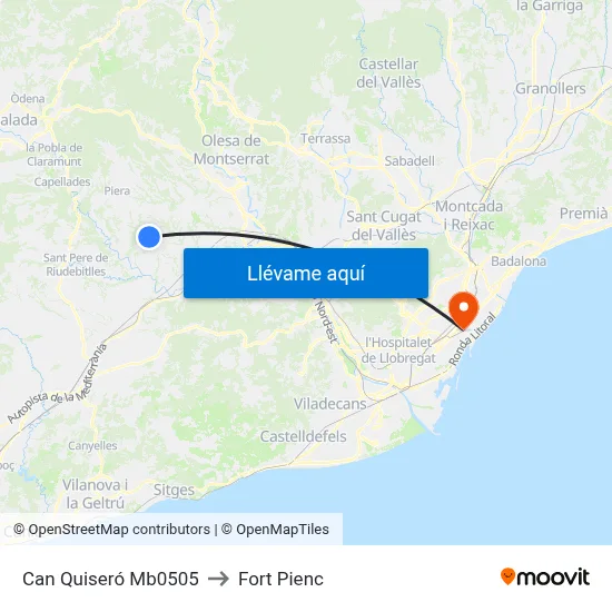 Can Quiseró Mb0505 to Fort Pienc map
