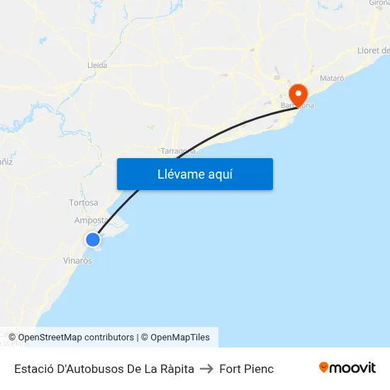 Estació D'Autobusos De La Ràpita to Fort Pienc map