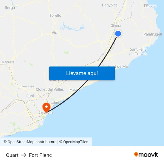 Quart to Fort Pienc map