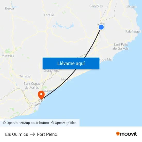Els Químics to Fort Pienc map