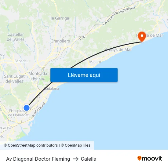 Av Diagonal-Doctor Fleming to Calella map