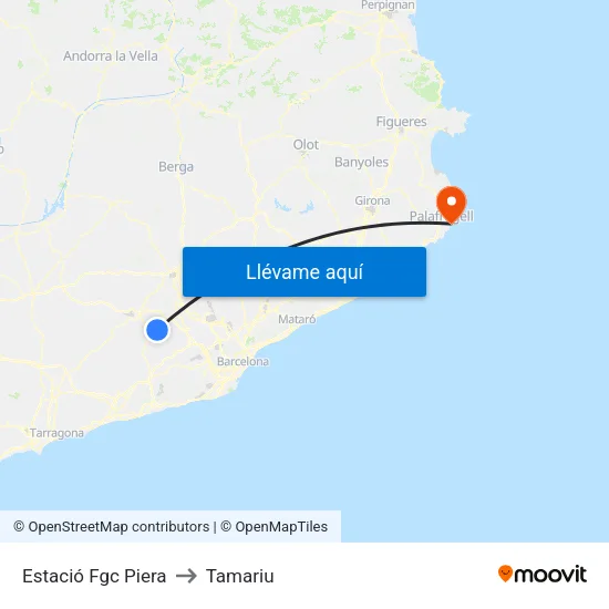 Estació Fgc Piera to Tamariu map