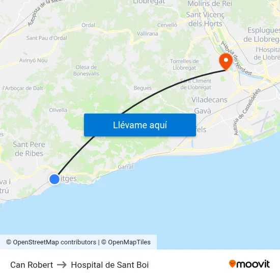 Can Robert to Hospital de Sant Boi map