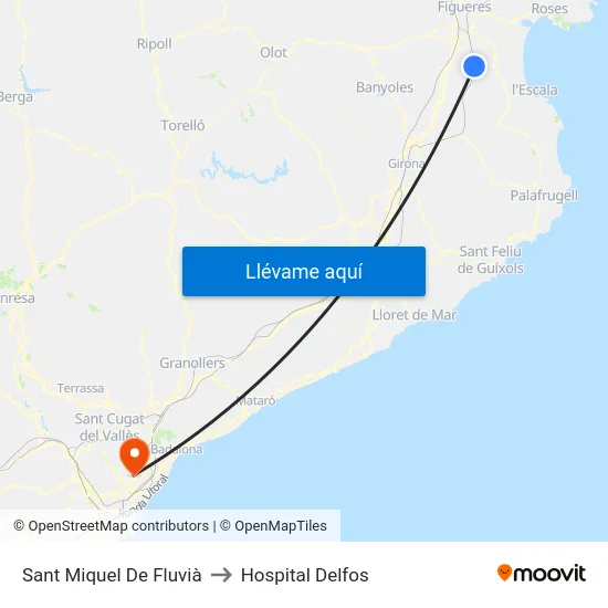 Sant Miquel De Fluvià to Hospital Delfos map