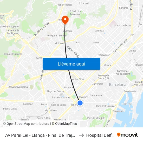 Av Paral·Lel - Llançà - Final De Trajecte to Hospital Delfos map