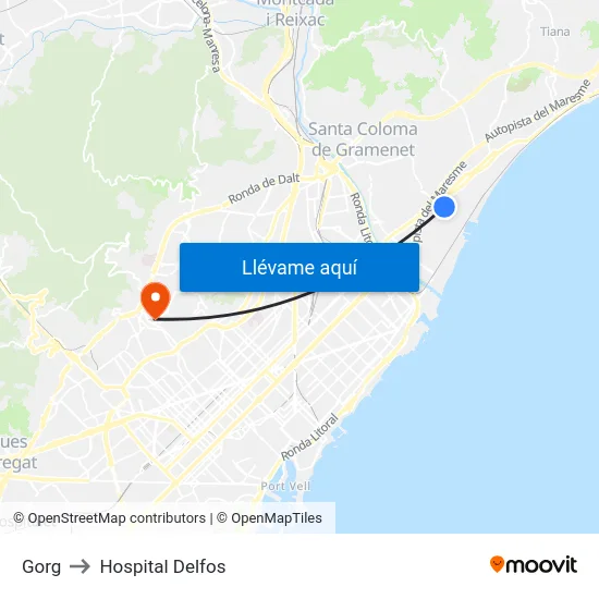 Gorg to Hospital Delfos map