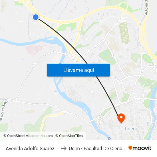Avenida Adolfo Suárez (Esquina Calle Nardo) to Uclm - Facultad De Ciencias Jurídicas Y Sociales map