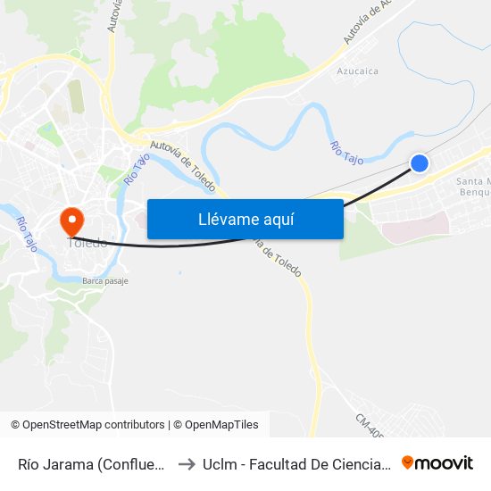 Río Jarama (Confluencia Con Estenilla) to Uclm - Facultad De Ciencias Jurídicas Y Sociales map