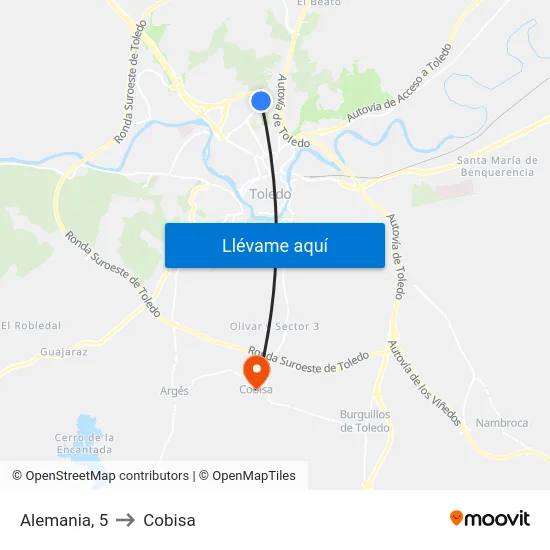 Alemania, 5 to Cobisa map